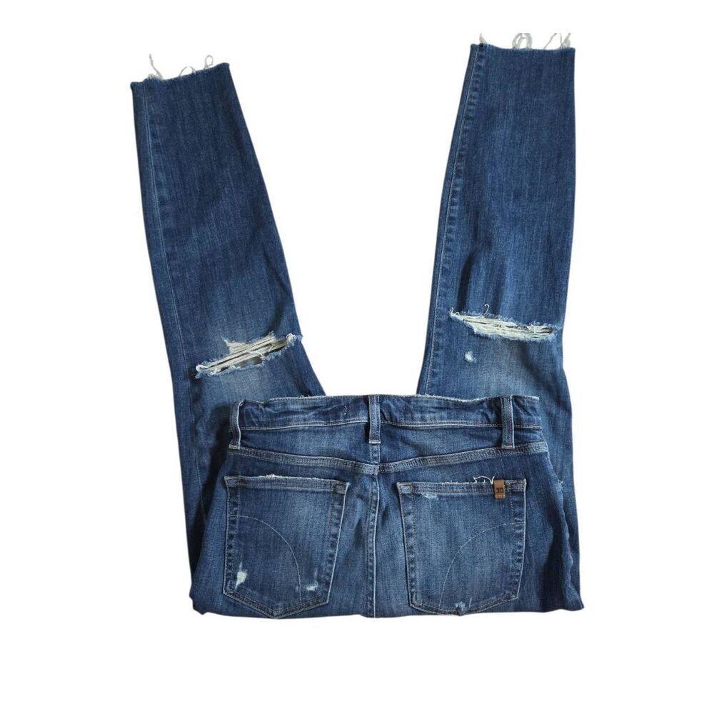 ​Joe's Jeans The Charlie High Rise Skinny Ankle Distressed Raw Hem Size 29